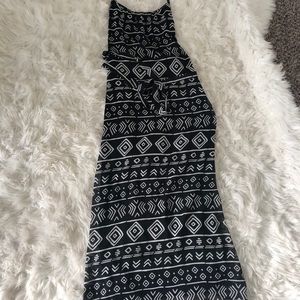 Black Tribal maxi dress
